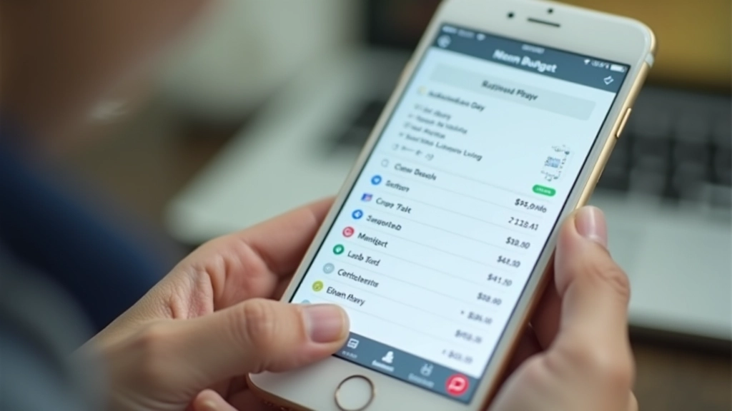Malaysian bank mobile app interface showing budget tracking and account categories